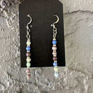 Chic Multicolor Cats Eye Beaded Dangle Earrings